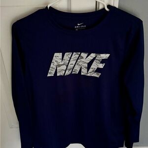 Nike Dri-FIT Dark Blue Long Sleeve Shirt